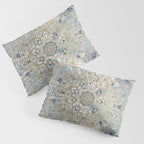 Yoga, Mandala, Blue and Gold Pillow Sham Gallery Image 3