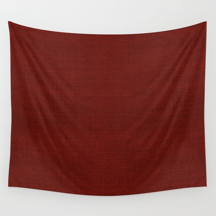 Dark Red Christmas Burlap Cloth Wall Tapestry Gallery Image 1