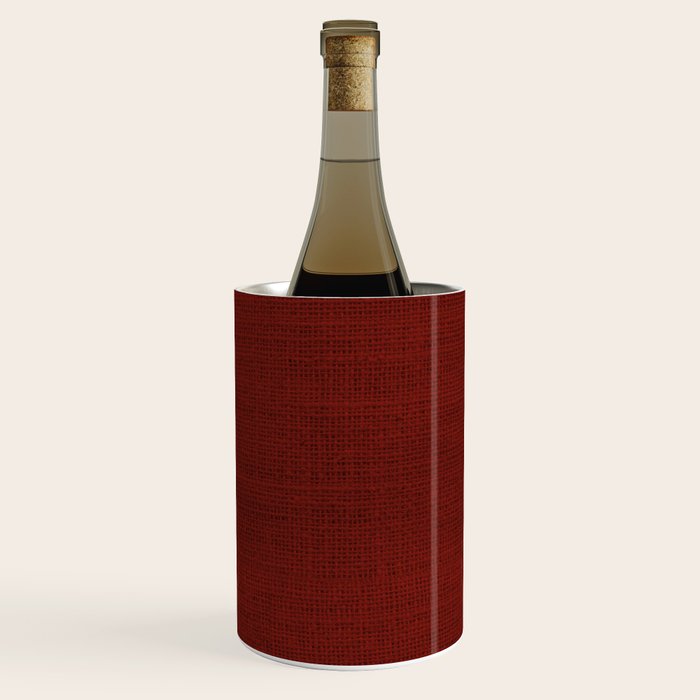 Dark Red Christmas Burlap Cloth Wine Chiller Gallery Image 2
