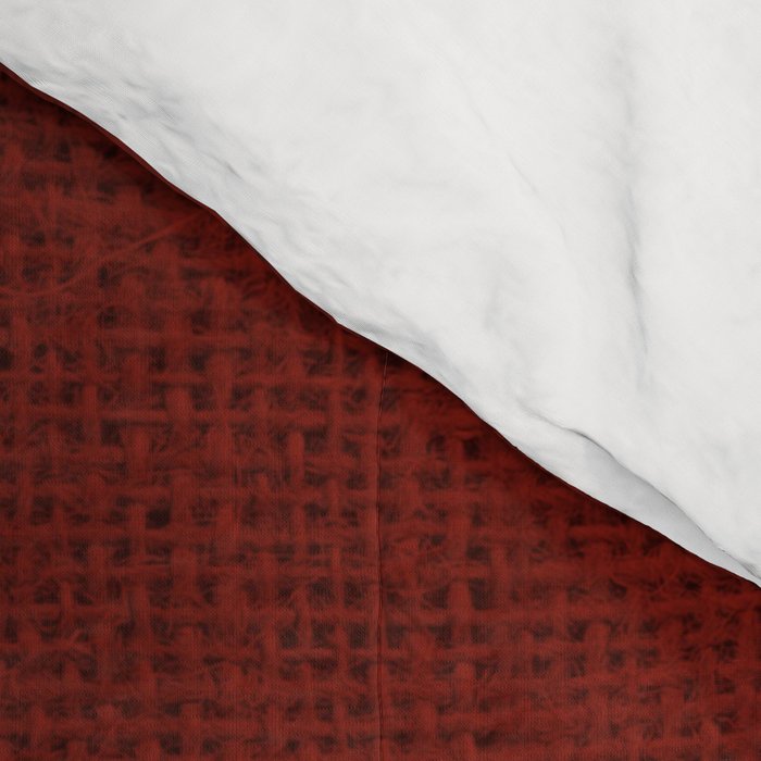 Dark Red Christmas Burlap Cloth Comforter Gallery Image 4