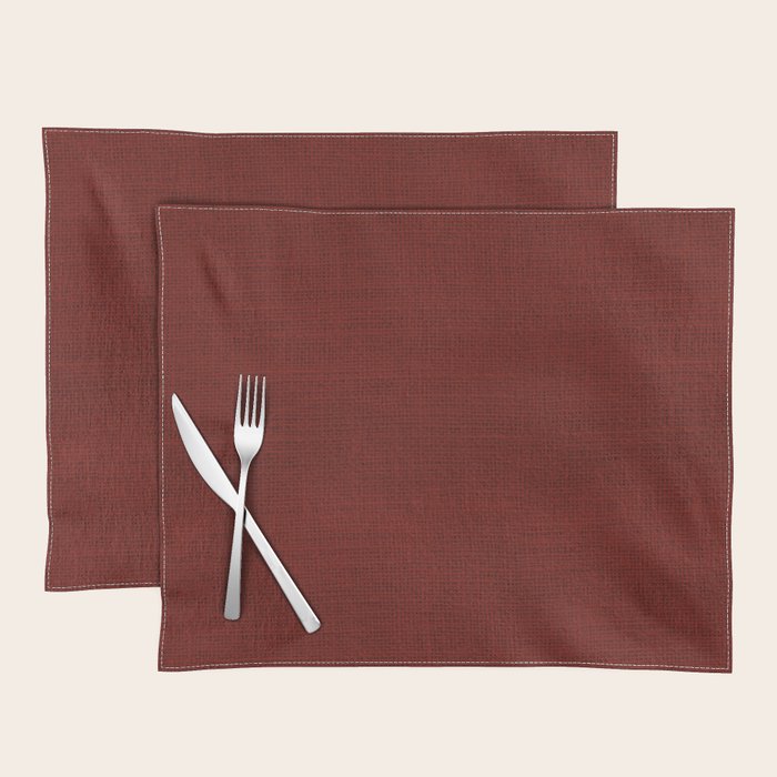 Dark Red Christmas Burlap Cloth Placemat Gallery Image 1