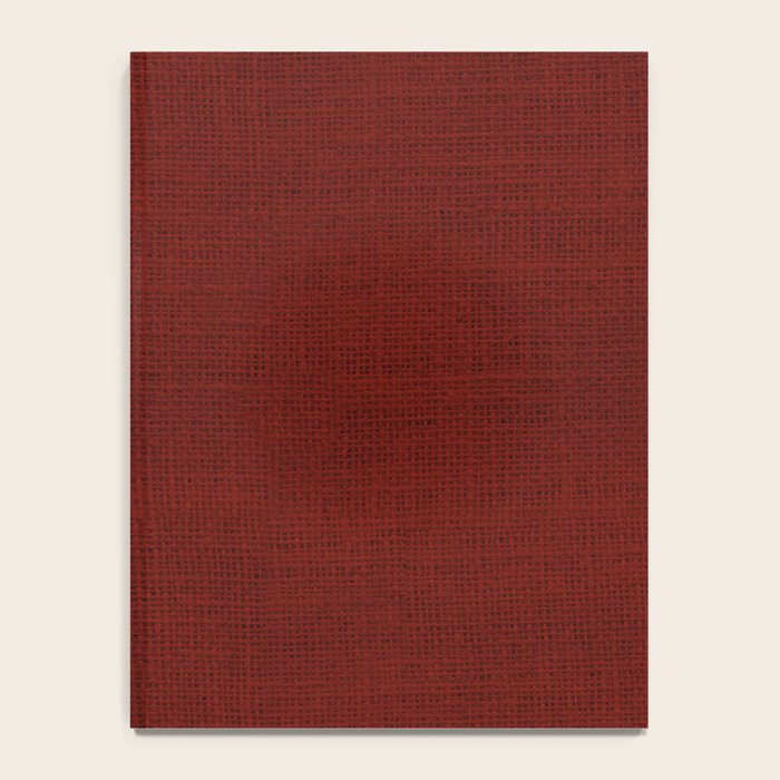 Dark Red Christmas Burlap Cloth Notebook Gallery Image 4