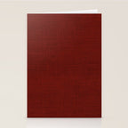Dark Red Christmas Burlap Cloth Stationery Card Gallery Image 2
