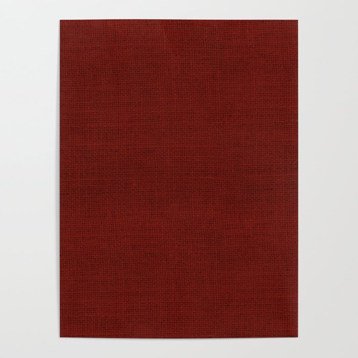 Dark Red Christmas Burlap Cloth Poster Gallery Image 4