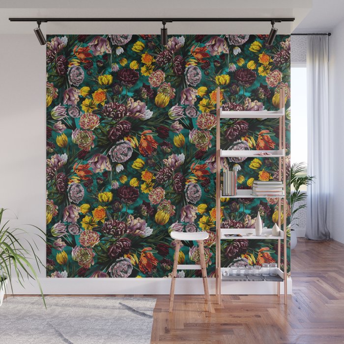 Botanical Multicolor Garden Wall Mural Gallery Image 1