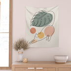 Cat and Plant 34 Wall Tapestry Gallery Image 2