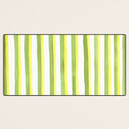 Green and Yellow Soft Watercolor Vertical Lines Desk Mat Gallery Image 3