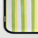 Green and Yellow Soft Watercolor Vertical Lines Laptop Sleeve Gallery Image 3