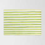 Green and Yellow Soft Watercolor Vertical Lines Rug Gallery Image 2