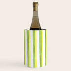 Green and Yellow Soft Watercolor Vertical Lines Wine Chiller Gallery Image 1