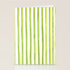 Green and Yellow Soft Watercolor Vertical Lines Stationery Card Gallery Image 2