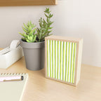 Green and Yellow Soft Watercolor Vertical Lines Mini Art Print Gallery Image 2