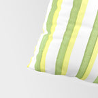 Green and Yellow Soft Watercolor Vertical Lines Pillow Sham Gallery Image 4