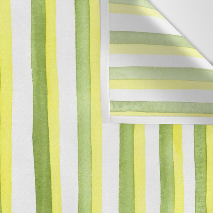 Green and Yellow Soft Watercolor Vertical Lines Wall Tapestry Gallery Image 3