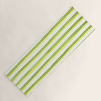 Green and Yellow Soft Watercolor Vertical Lines Yoga Mat Gallery Image 1