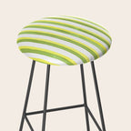 Green and Yellow Soft Watercolor Vertical Lines Stool Gallery Image 2