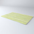 Green and Yellow Soft Watercolor Vertical Lines Rug Gallery Image 3