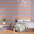 Checkered Triplet Mixed Check Pattern in Pastel Pink and Light Orange Wallpaper Gallery Image 3