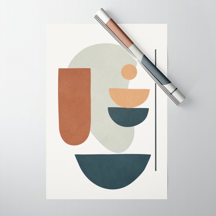  Minimal Shapes No.35 Wrapping Paper Gallery Image 1