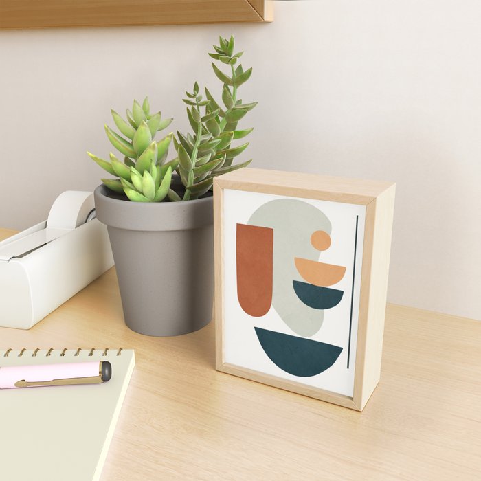  Minimal Shapes No.35 Mini Art Print Gallery Image 2