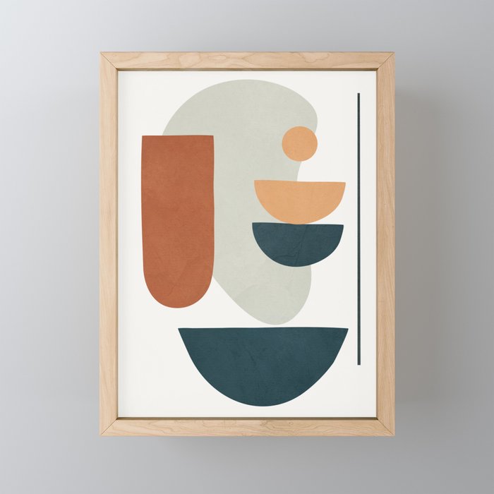  Minimal Shapes No.35 Mini Art Print Gallery Image 1
