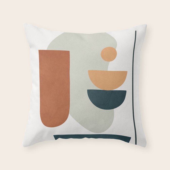  Minimal Shapes No.35 Throw Pillow Gallery Image 1