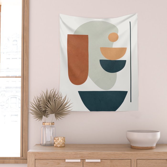  Minimal Shapes No.35 Wall Tapestry Gallery Image 2