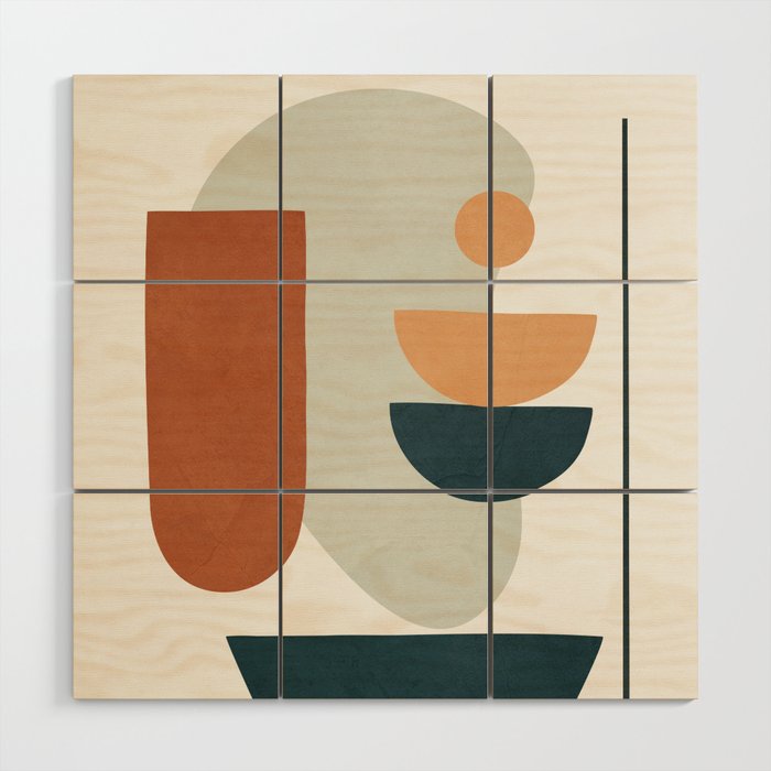 Minimal Shapes No.35 Wood Wall Art Gallery Image 1
