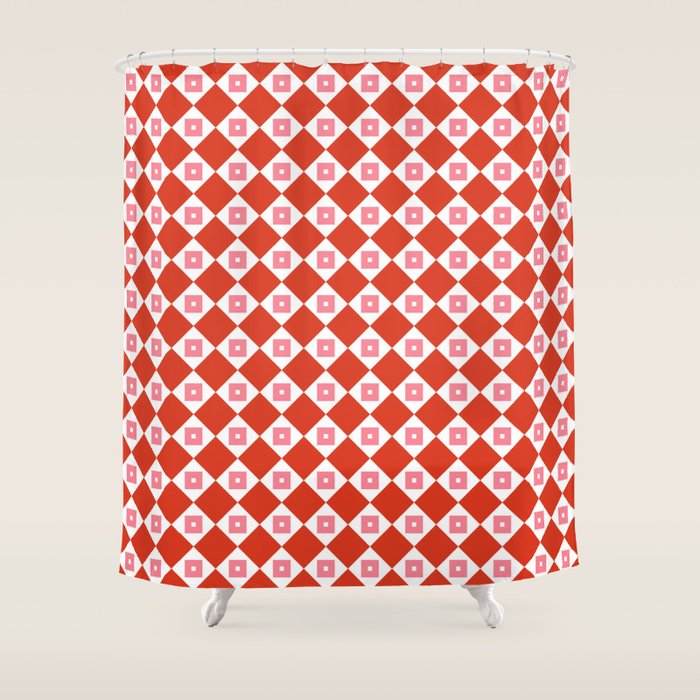 Red Harmony Shower Curtain Gallery Image 1