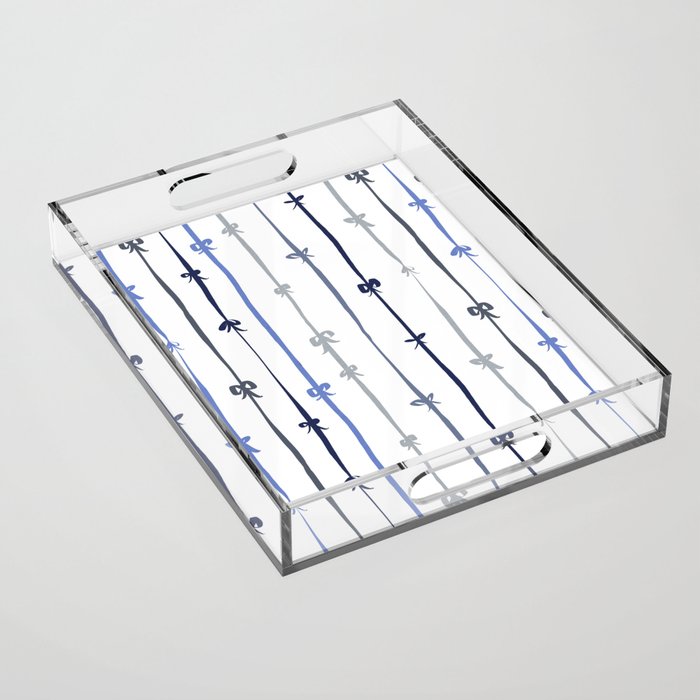 All in a bow - blue Acrylic Tray Gallery Image 1