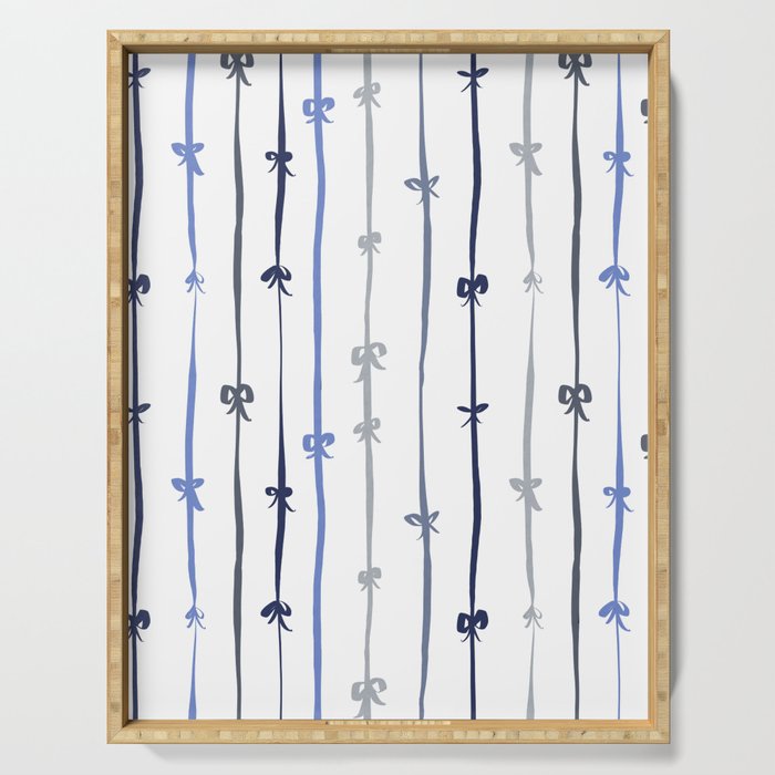 All in a bow - blue Serving Tray Gallery Image 1