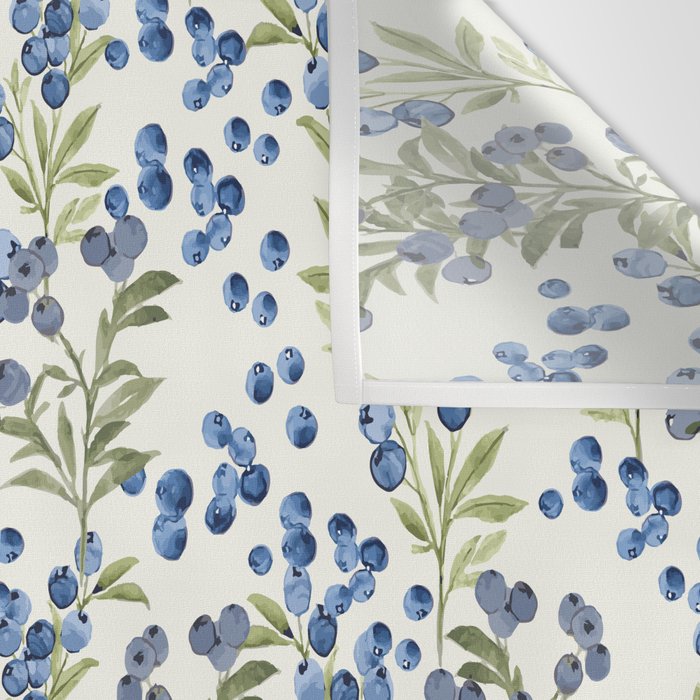 âWild Blueberryâ - Botanical Pattern Wall Tapestry Gallery Image 3