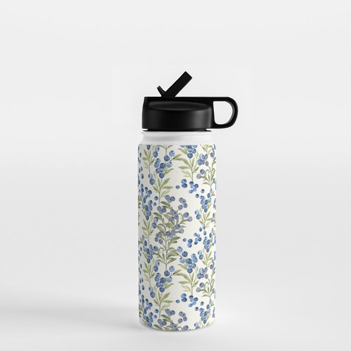 âWild Blueberryâ - Botanical Pattern Water Bottle Gallery Image 1