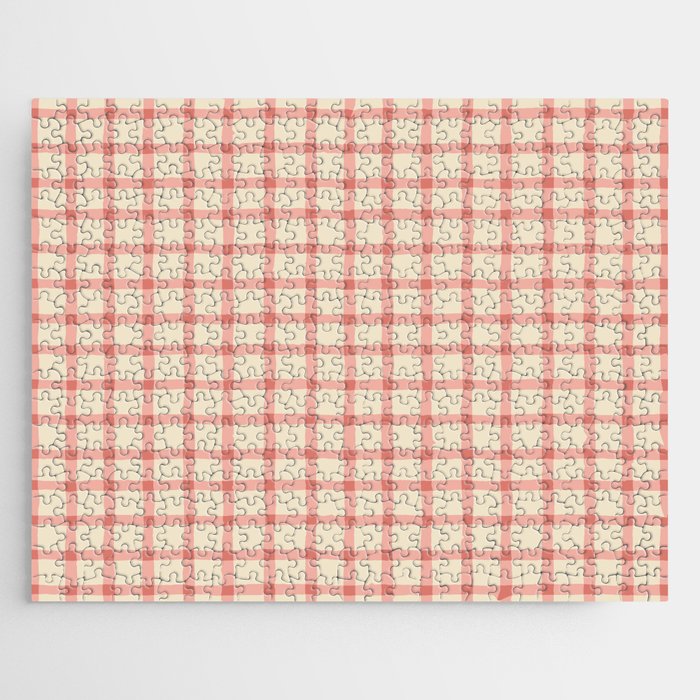 Strawberry Gingham Pattern Jigsaw Puzzle Gallery Image 1