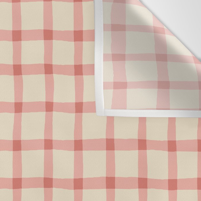 Strawberry Gingham Pattern Wall Tapestry Gallery Image 3