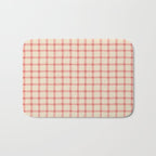 Strawberry Gingham Pattern Bath Mat Gallery Image 1