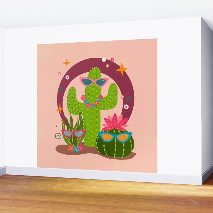 Cactus fiesta Wall Mural Gallery Image 2