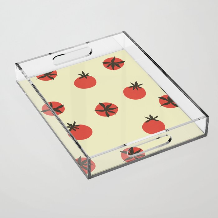 Tomatoes Pattern Acrylic Tray Gallery Image 1
