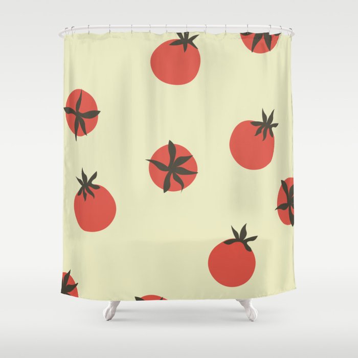 Tomatoes Pattern Shower Curtain Gallery Image 1
