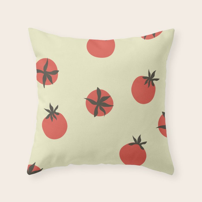 Tomatoes Pattern Throw Pillow Gallery Image 6