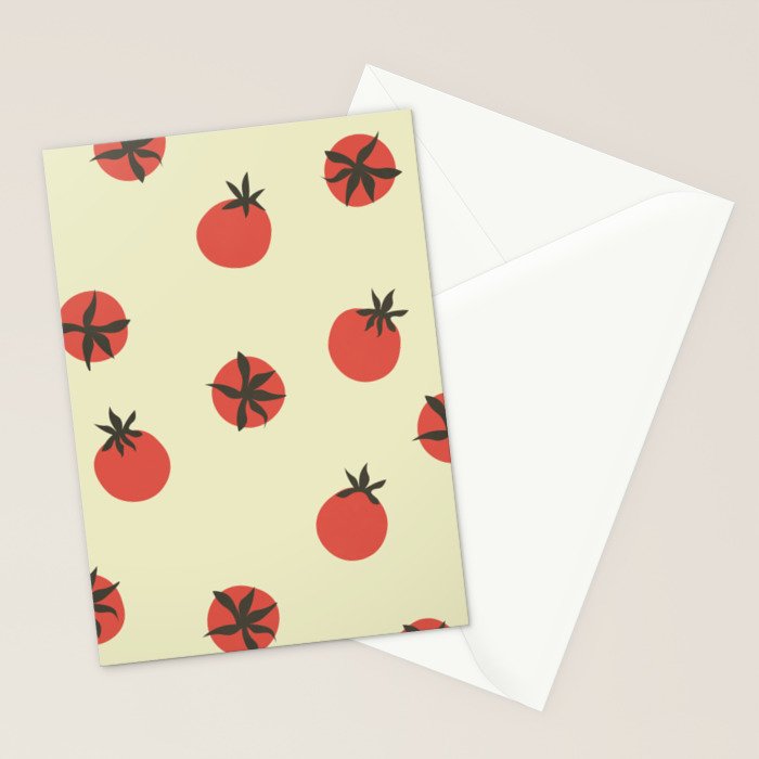 Tomatoes Pattern Stationery Card Gallery Image 2