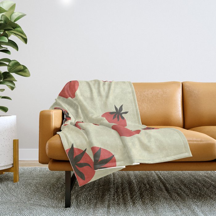 Tomatoes Pattern Throw Blanket Gallery Image 1