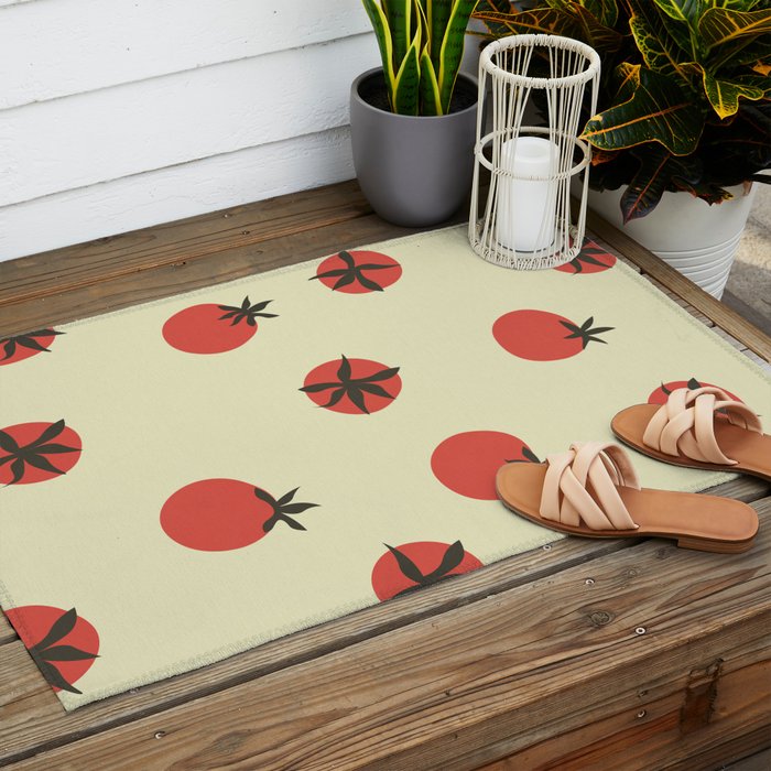 Tomatoes Pattern Outdoor Rug Gallery Image 2
