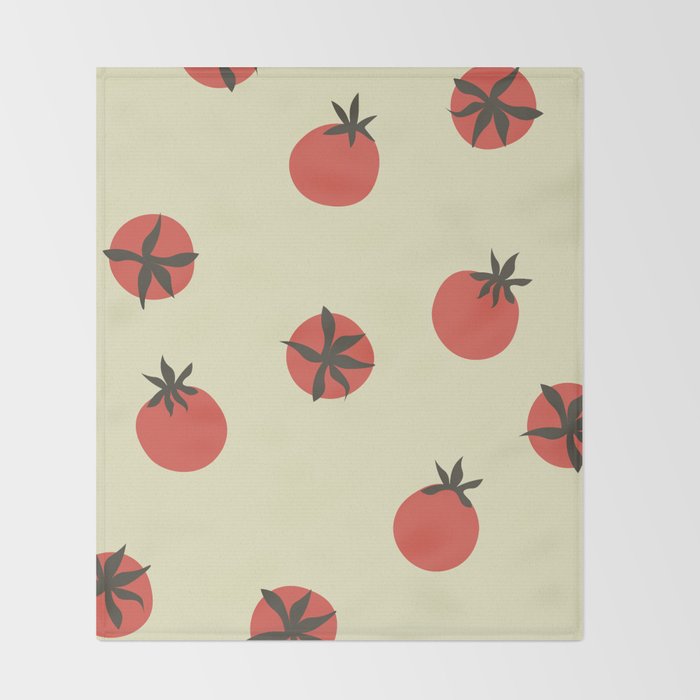 Tomatoes Pattern Throw Blanket Gallery Image 2
