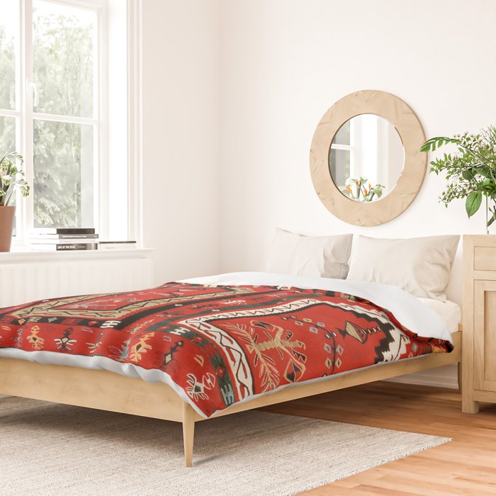Vintage Bulgarian Niche Rug Print Duvet Cover Gallery Image 2
