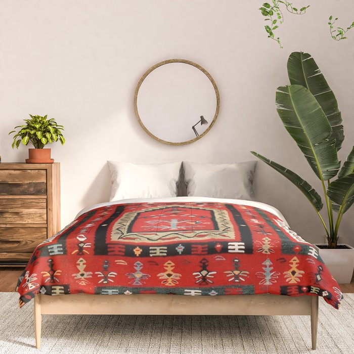 Vintage Bulgarian Niche Rug Print Comforter Gallery Image 3
