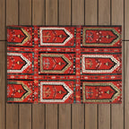 Vintage Bulgarian Niche Rug Print Outdoor Rug Gallery Image 1