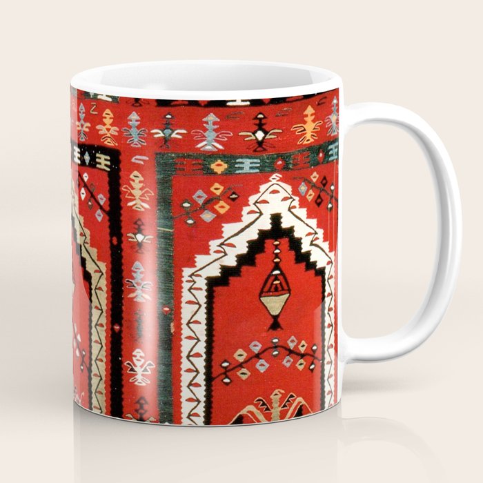 Vintage Bulgarian Niche Rug Print Coffee Mug Gallery Image 1