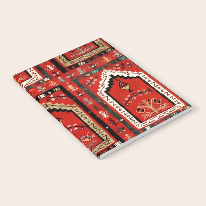 Vintage Bulgarian Niche Rug Print Notebook Gallery Image 1