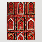 Vintage Bulgarian Niche Rug Print Poster Gallery Image 4